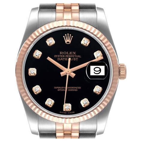 rolex datejust gold and steel|36mm rolex datejust rose gold.